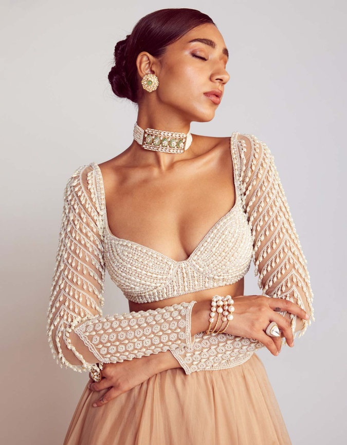 Sweetheart Neck Blouse