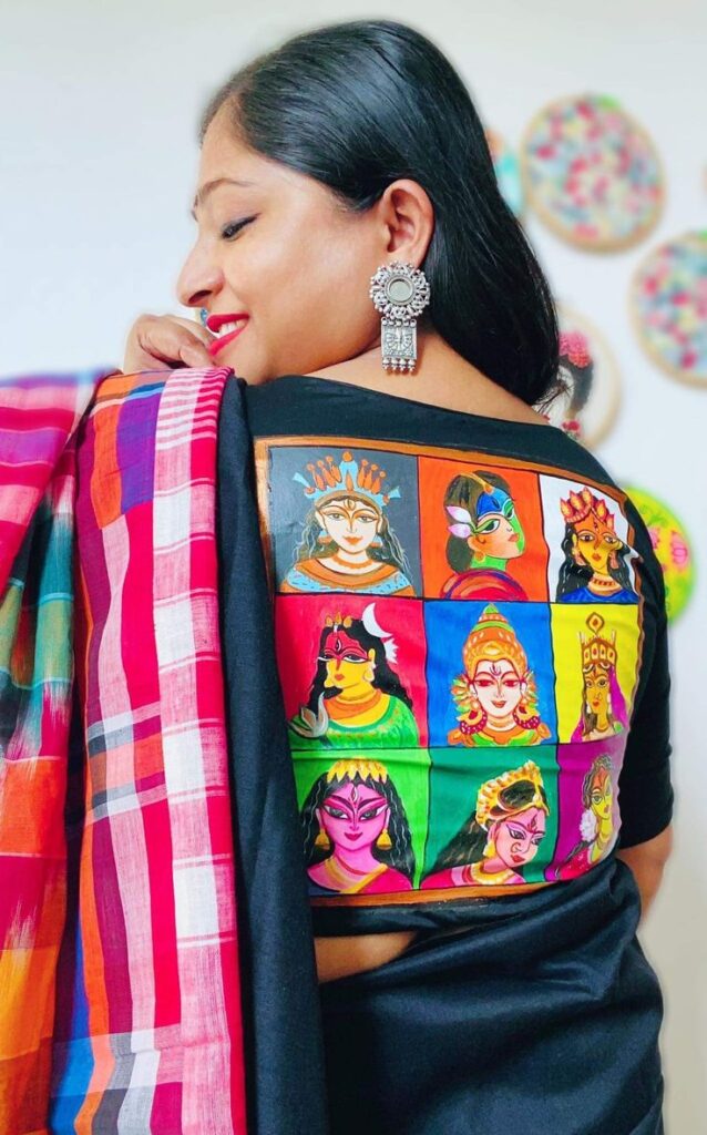 Temple Art Hand-Painted Blouse