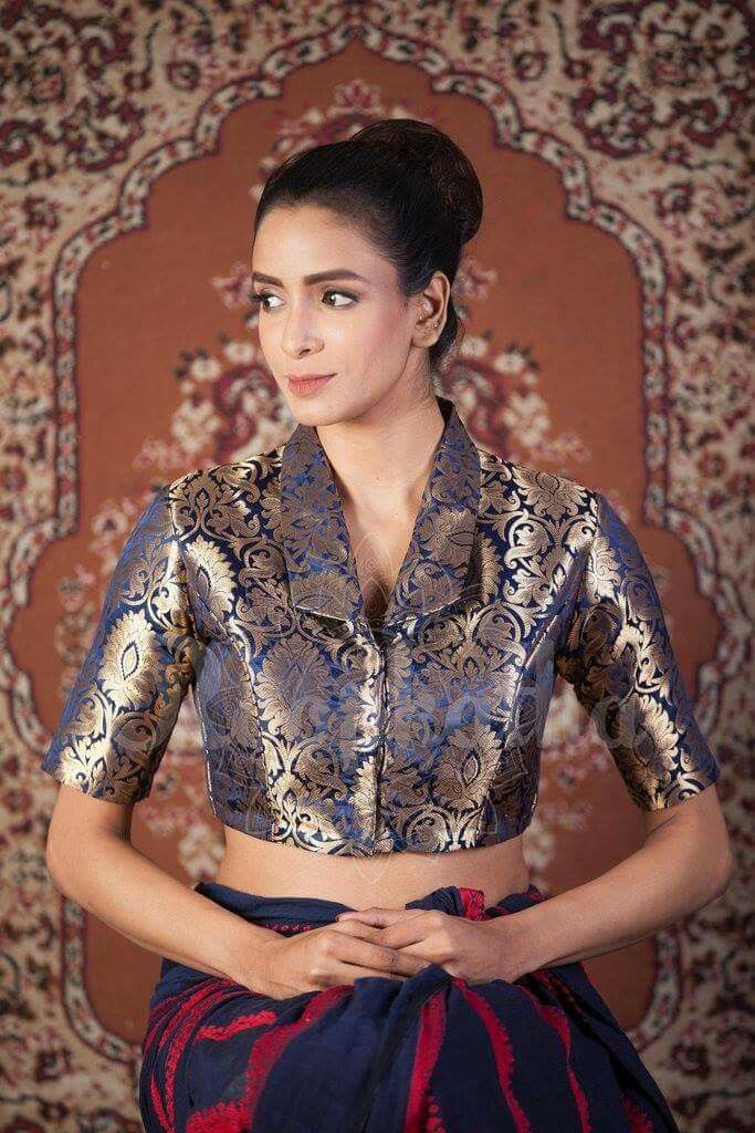 शर्ट कॉलर नेक ब्लाउज डिज़ाइन