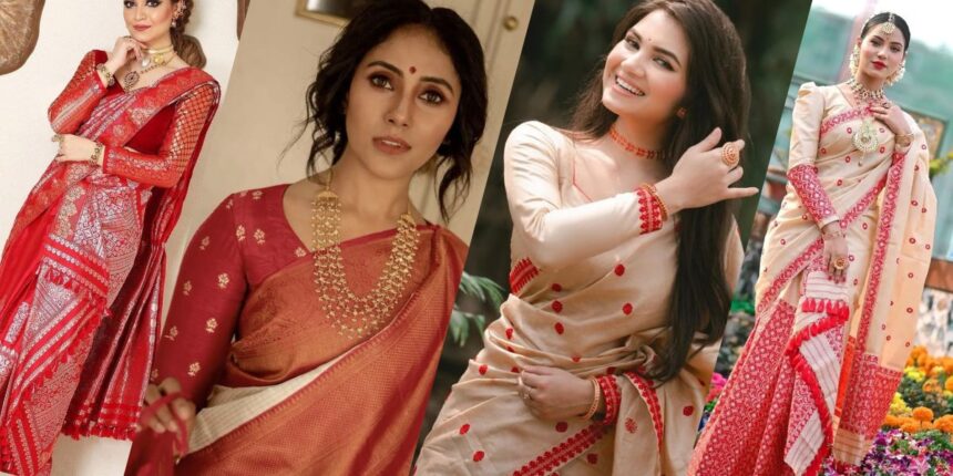 Assamese Mekhela Sador Blouse Designs for Special Occasions