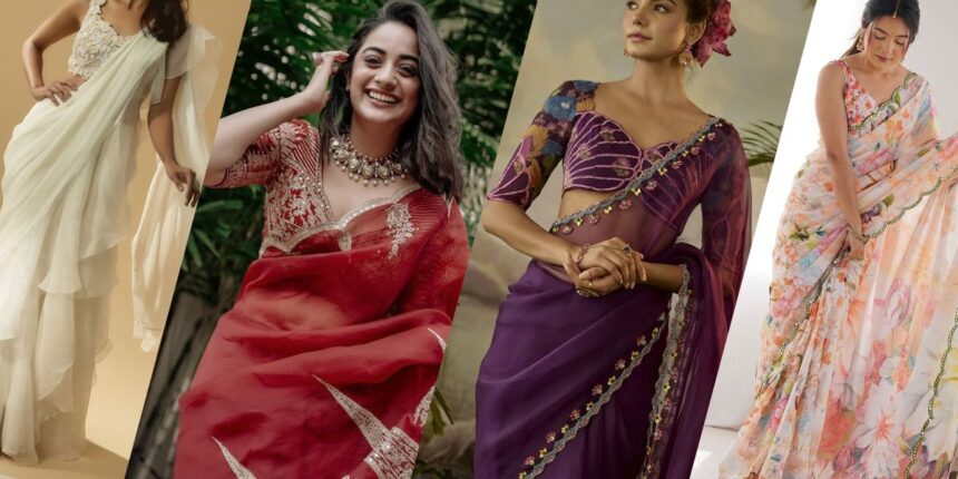Chiffon Saree Blouse Designs