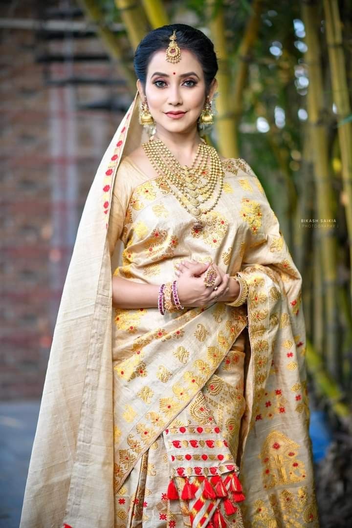 Fancy Assamese Mekhela Sador Blouse Designs For Special Occasions