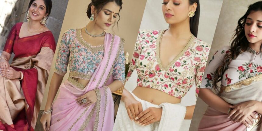 Quarter Sleeves Blouse Design