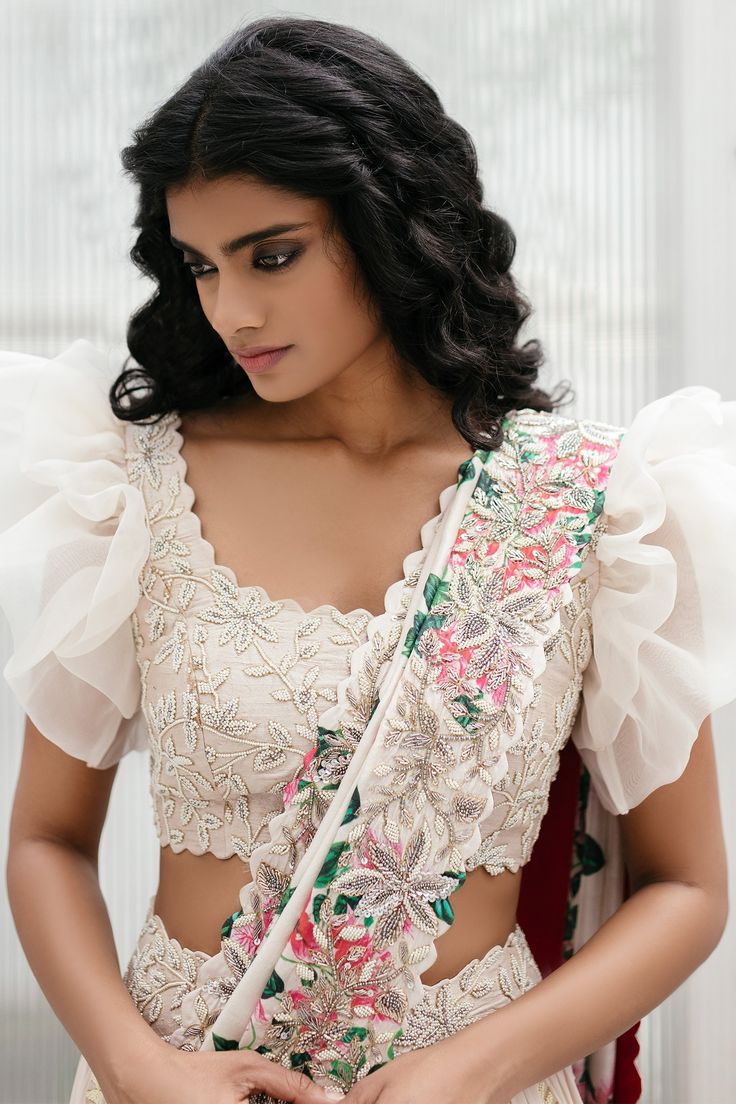 Ruffle Sleeves Blouse Design​