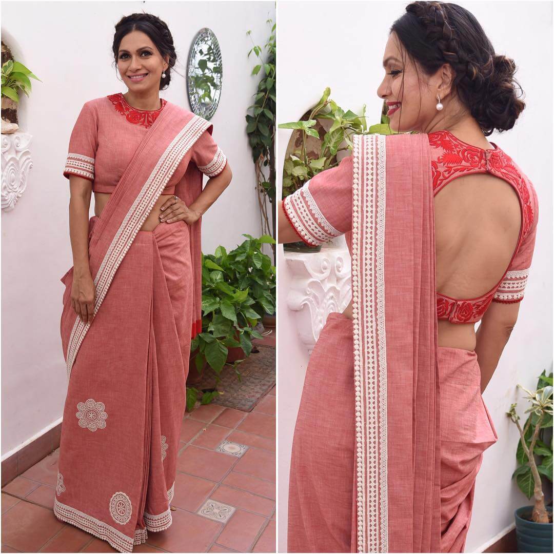 Sador Mekhela Blouse Designs Front and Back