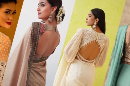 Back Net Work Blouse Designs