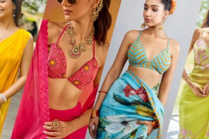 Bikini-Inspired Saree Blouse Designs