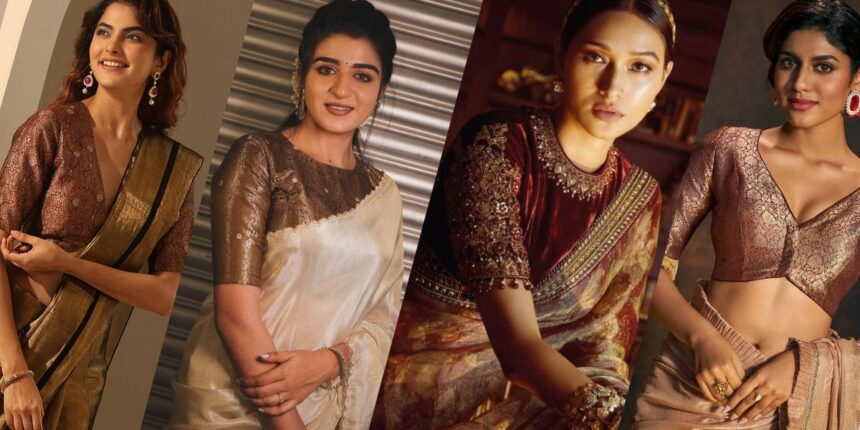 Chocolate Color Blouse Designs