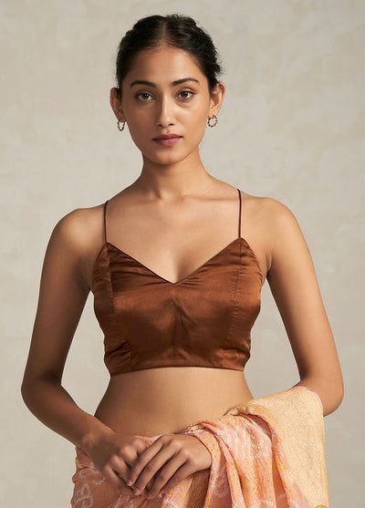 Off-Shoulder Chocolate Blouse