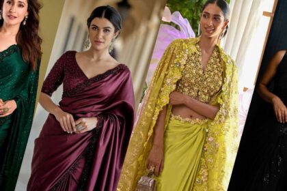 Satin Saree with Heavy Blouse Designs to Slay at Weddings