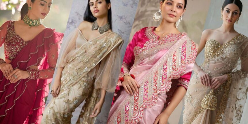 Stunning Blouse Designs That Perfectly Match Net Sarees