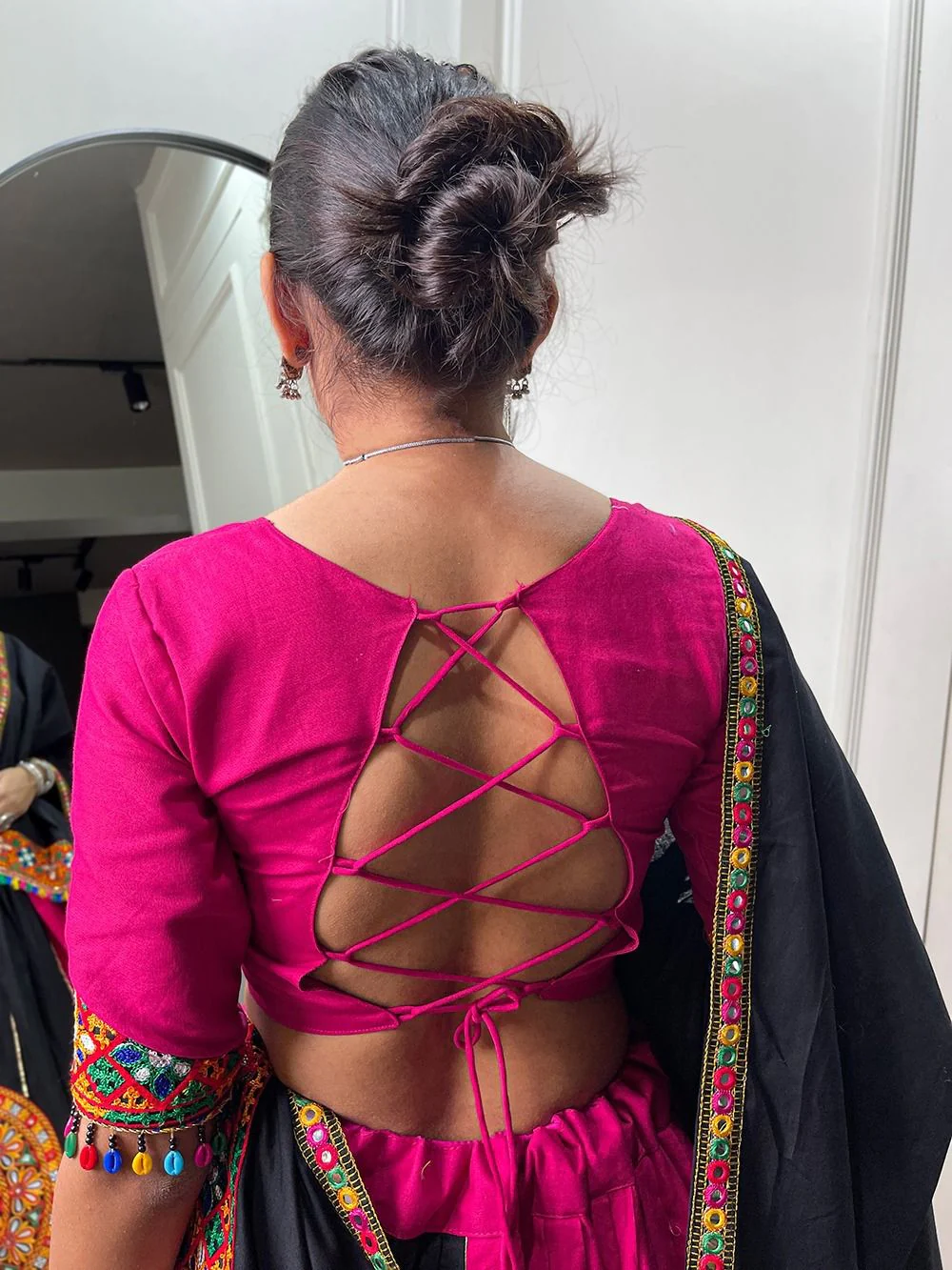 Backless Kutch Embroidered Blouse