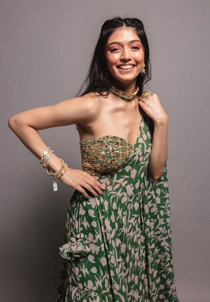 Strapless Blouse with Zipper Front