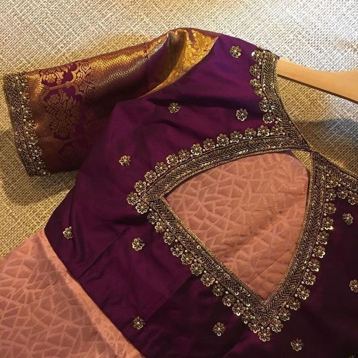 Blouse Back Stone Work Designs