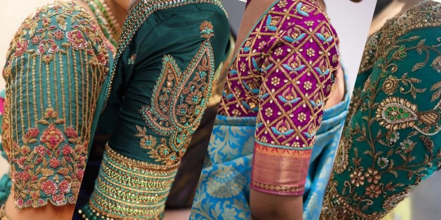 Latest Stone Work Blouse Designs for Weddings