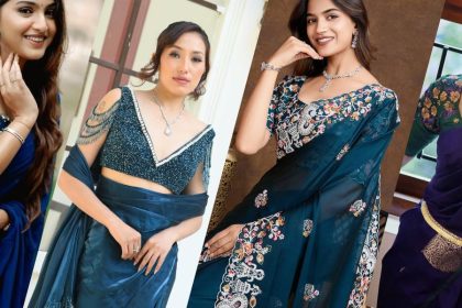 Peacock Color Blouse Designs