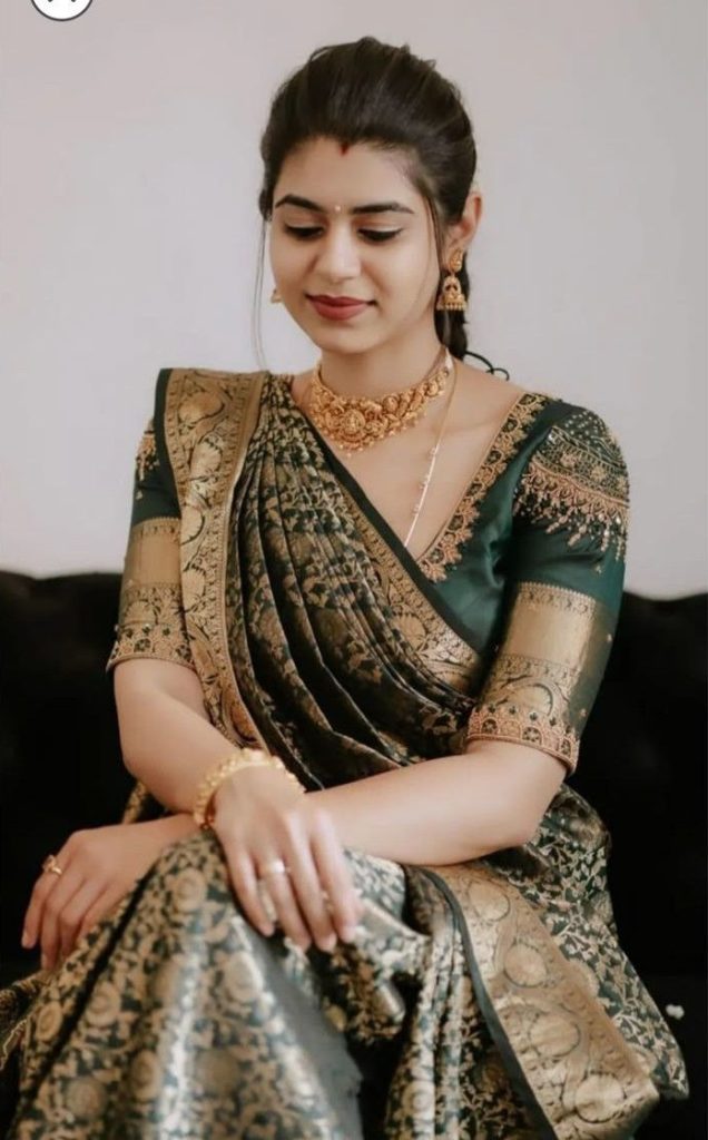 Top 10 Peacock Color Blouse Designs to Elevate Your Saree Look