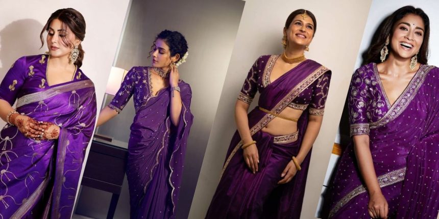 Purple Silk Blouse Designs