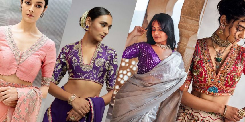 34th Sleeve Blouse Designs for Bridal Silk Sarees