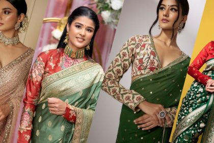 Full Sleeve Blouse Designs for Silk Sarees