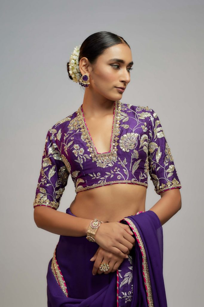 Top 10 3/4th Sleeve Blouse Designs for Bridal Silk Sarees — free download