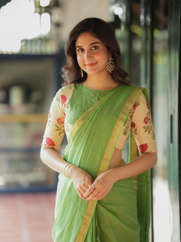 Boat Neck Blouse Design