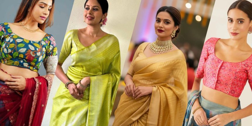 How to Choose the Perfect Silk Saree for Your U-Neck Blouse Design