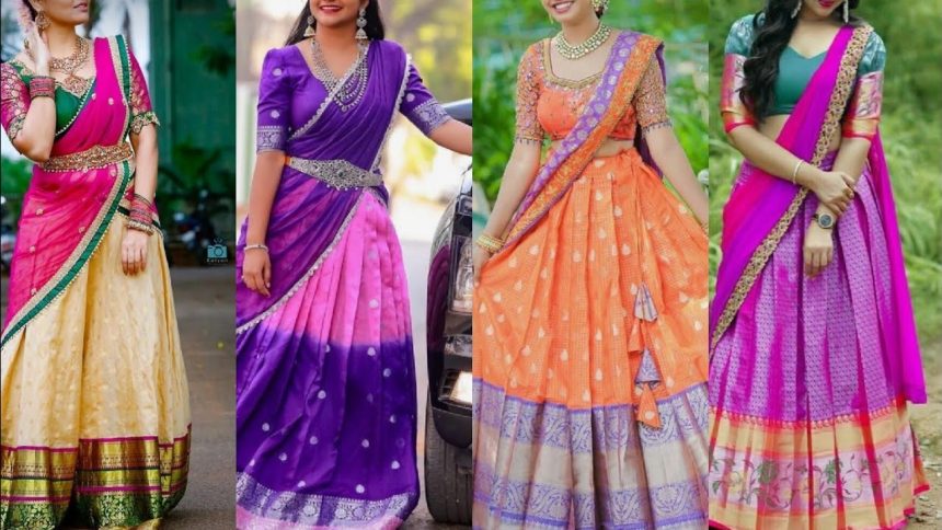 Perfect Langa Voni Blouse Designs for Half Saree Ceremonies