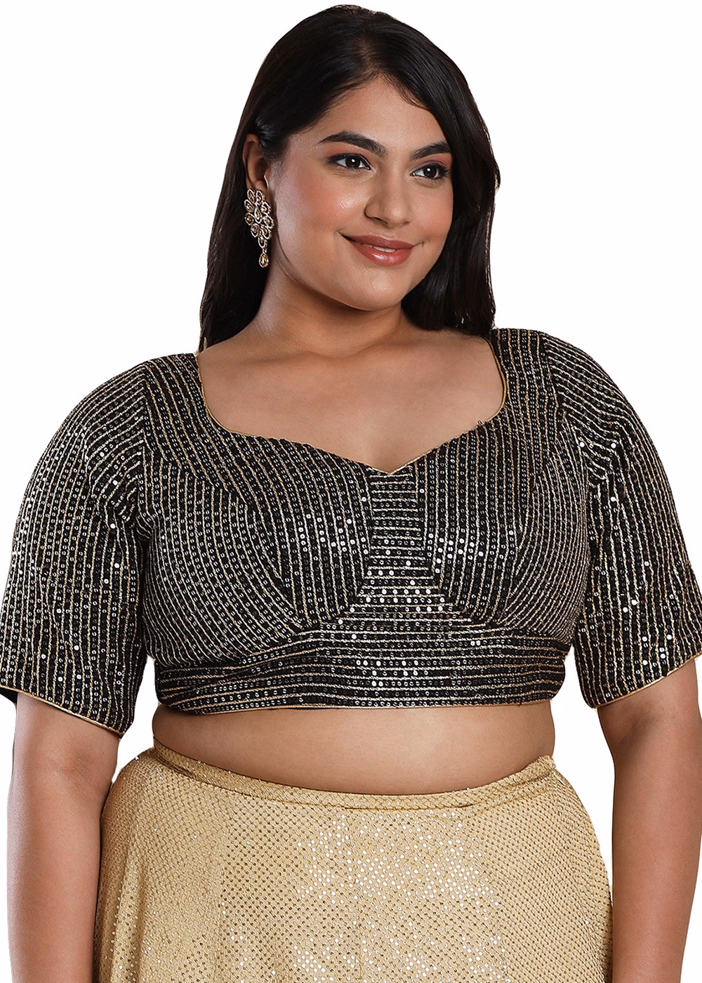 Sweetheart Neck Blouse Design