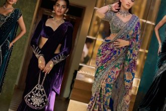 Velvet Sarees for Reception and Wedding Ceremonies