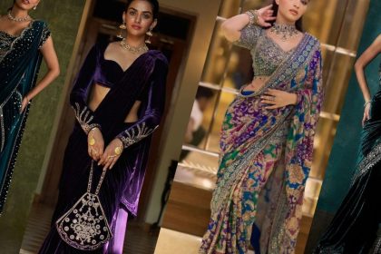 Velvet Sarees for Reception and Wedding Ceremonies