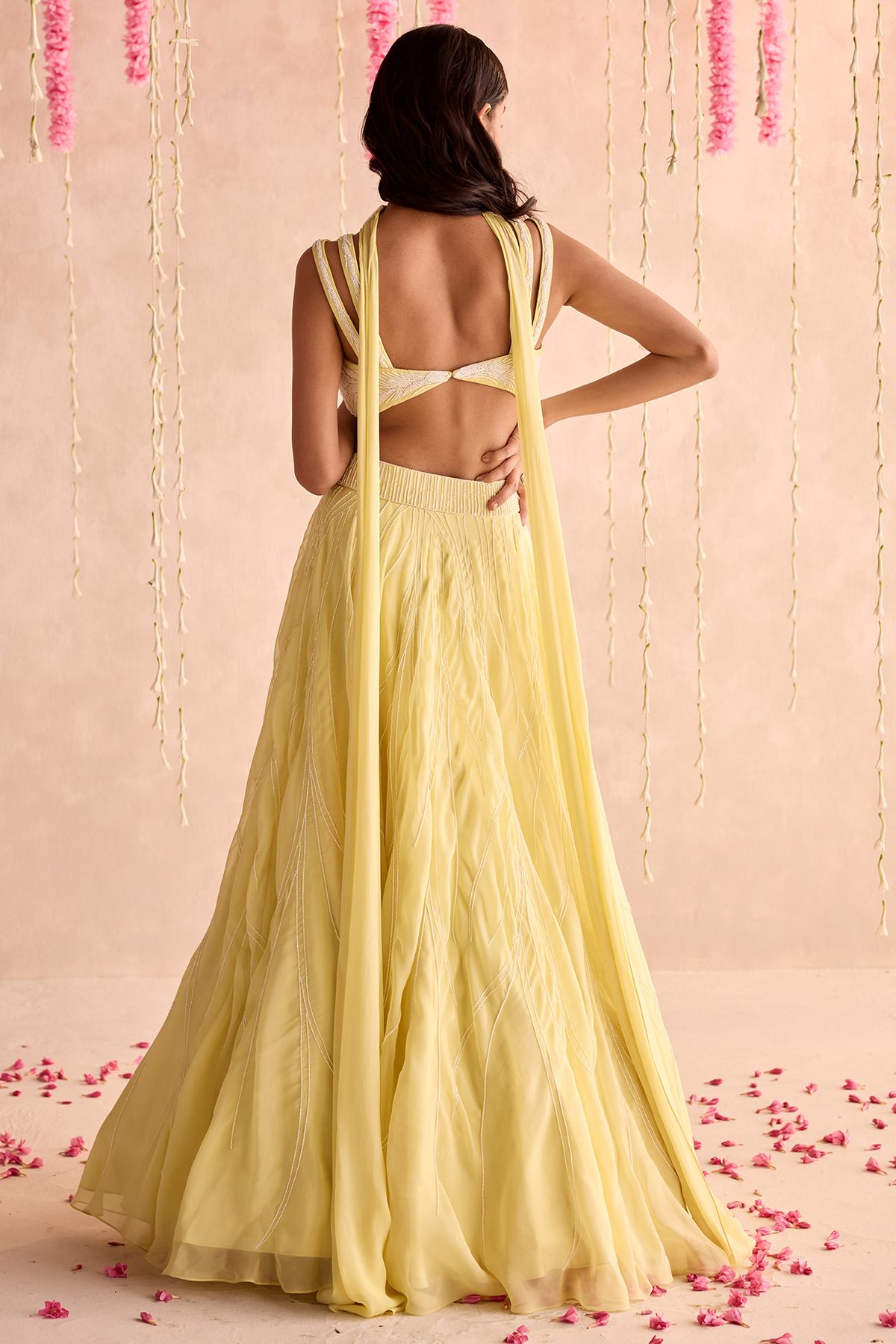 Backless Blouse with Fancy Straps