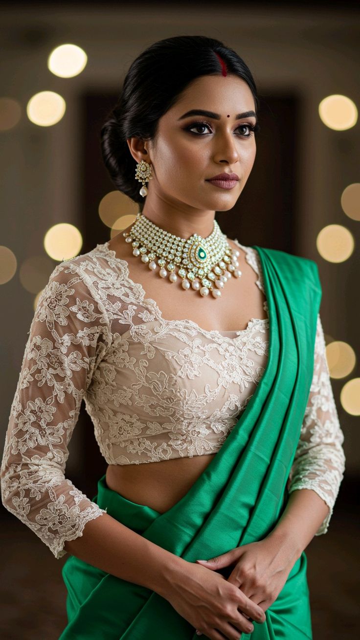 Elbow Length Sleeve Blouse