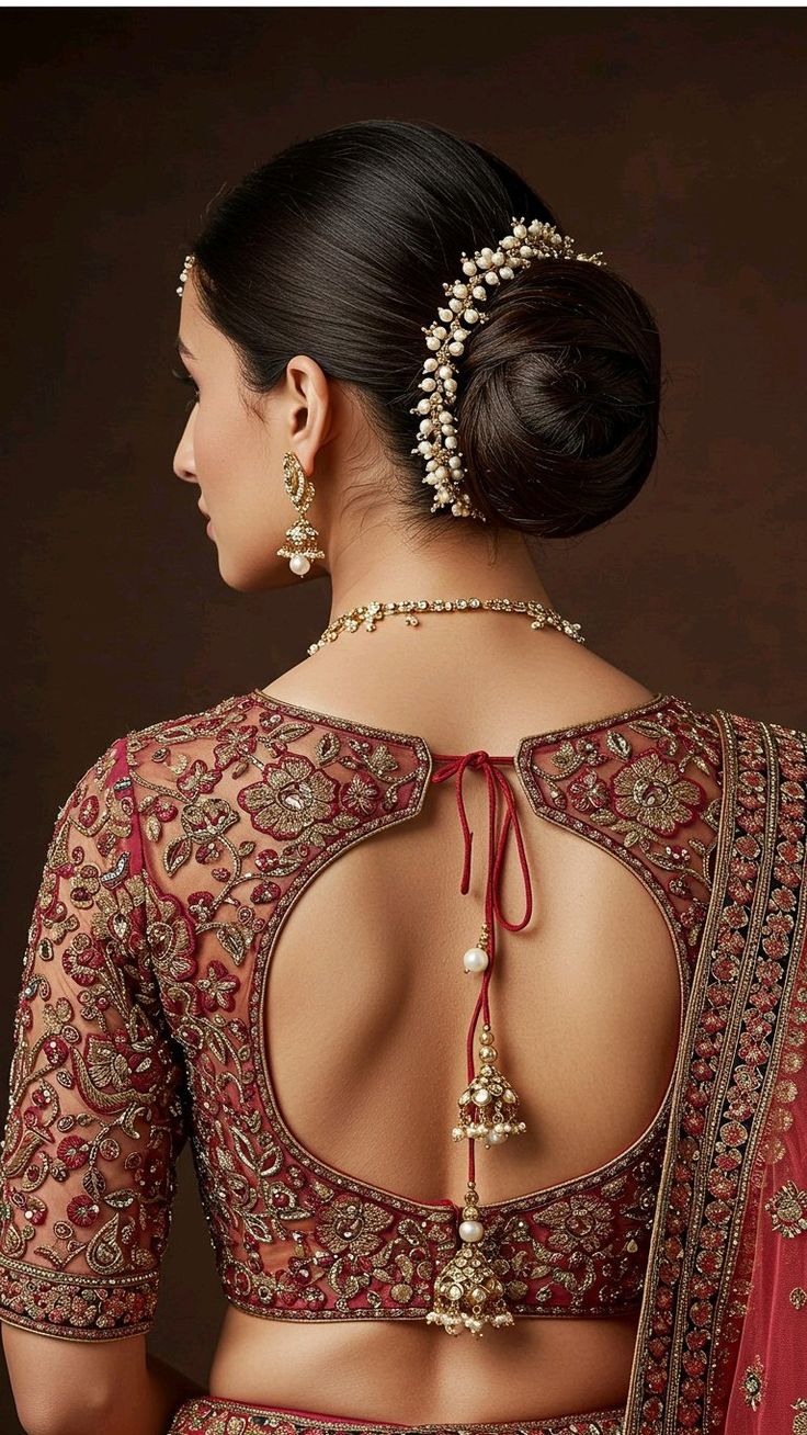 Floral Embroidered Back Design