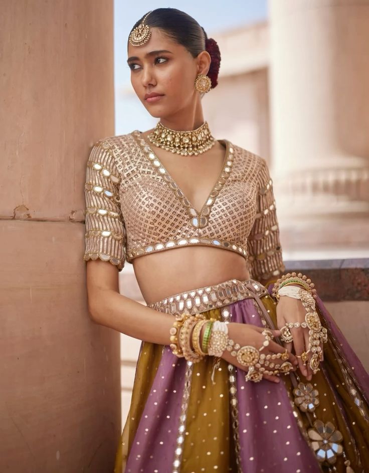 Mirror Work Sequin Blouse