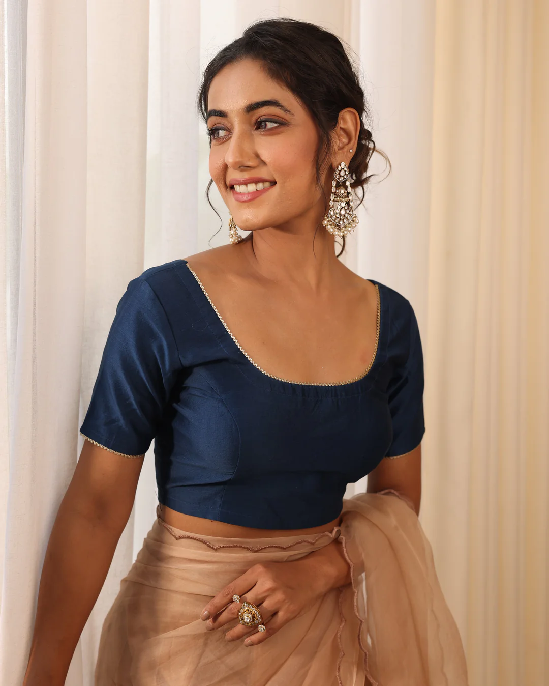 U Neck Blouse Design