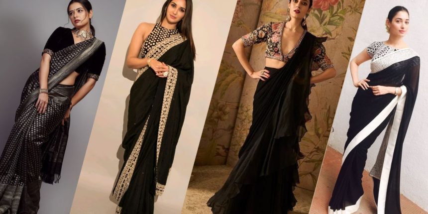 What Kind of Blouse Should Be Worn with a Black Chiffon Saree