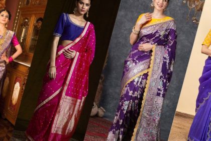 Contrast Blouse Designs to Pair With a Purple Saree This Festive Season