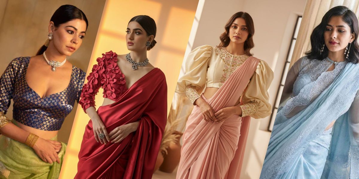 Top 15 3/4th Sleeve Blouse Designs for Wedding & Festive Looks — free download