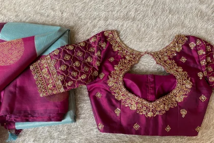 Hand-Embroidered Blouse Designs for Silk Sarees