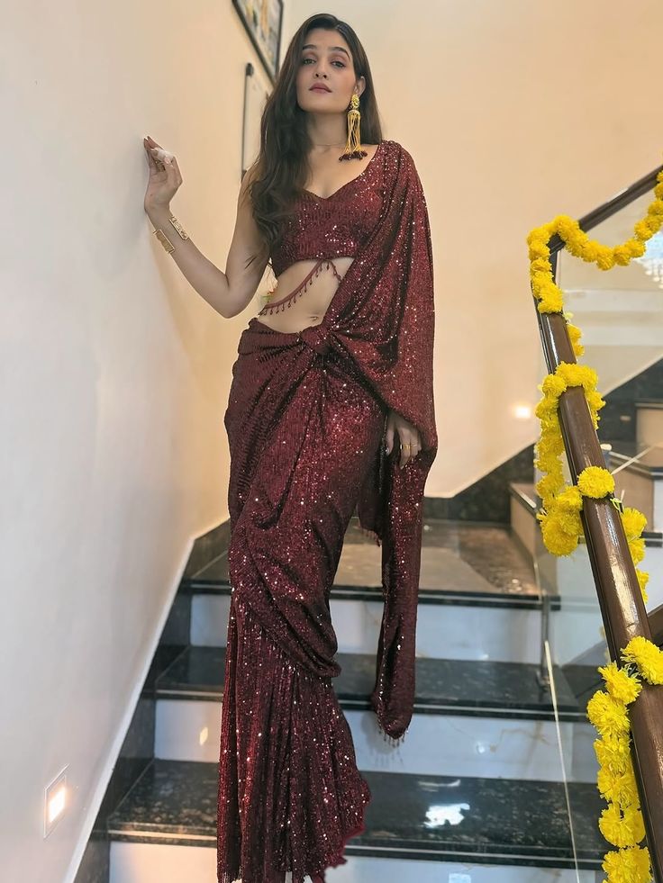 Minimal Sequin Work Blouse for Elegant Festive Wear