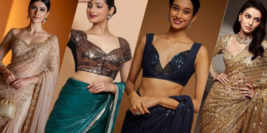 Stunning Sequin Blouse Designs to Upgrade Your Festive Look