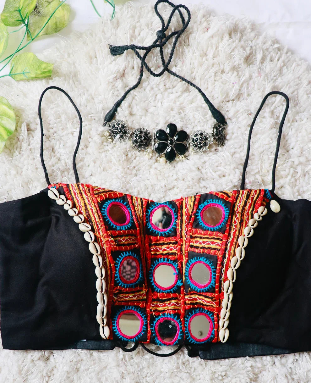 Modern Corset-Style Kutchi Work Blouse