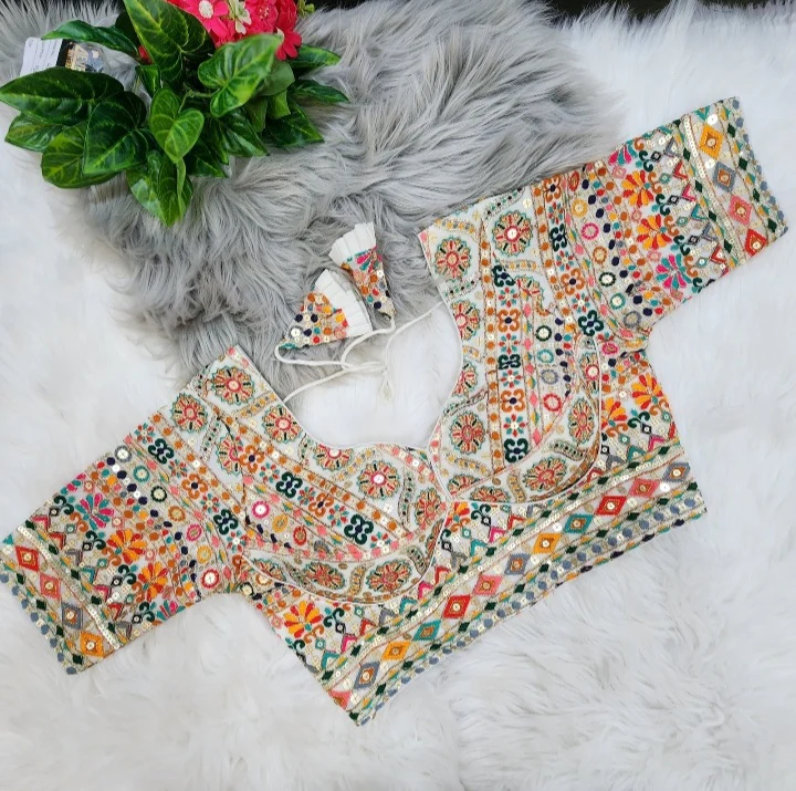 Multi-Colour Kutchi Work Blouse