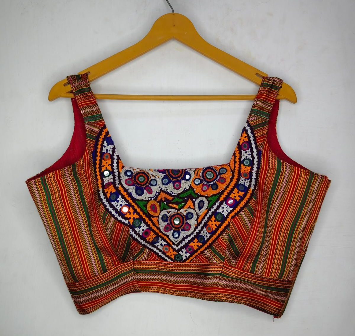 Square Neck Kutchi Work Blouse