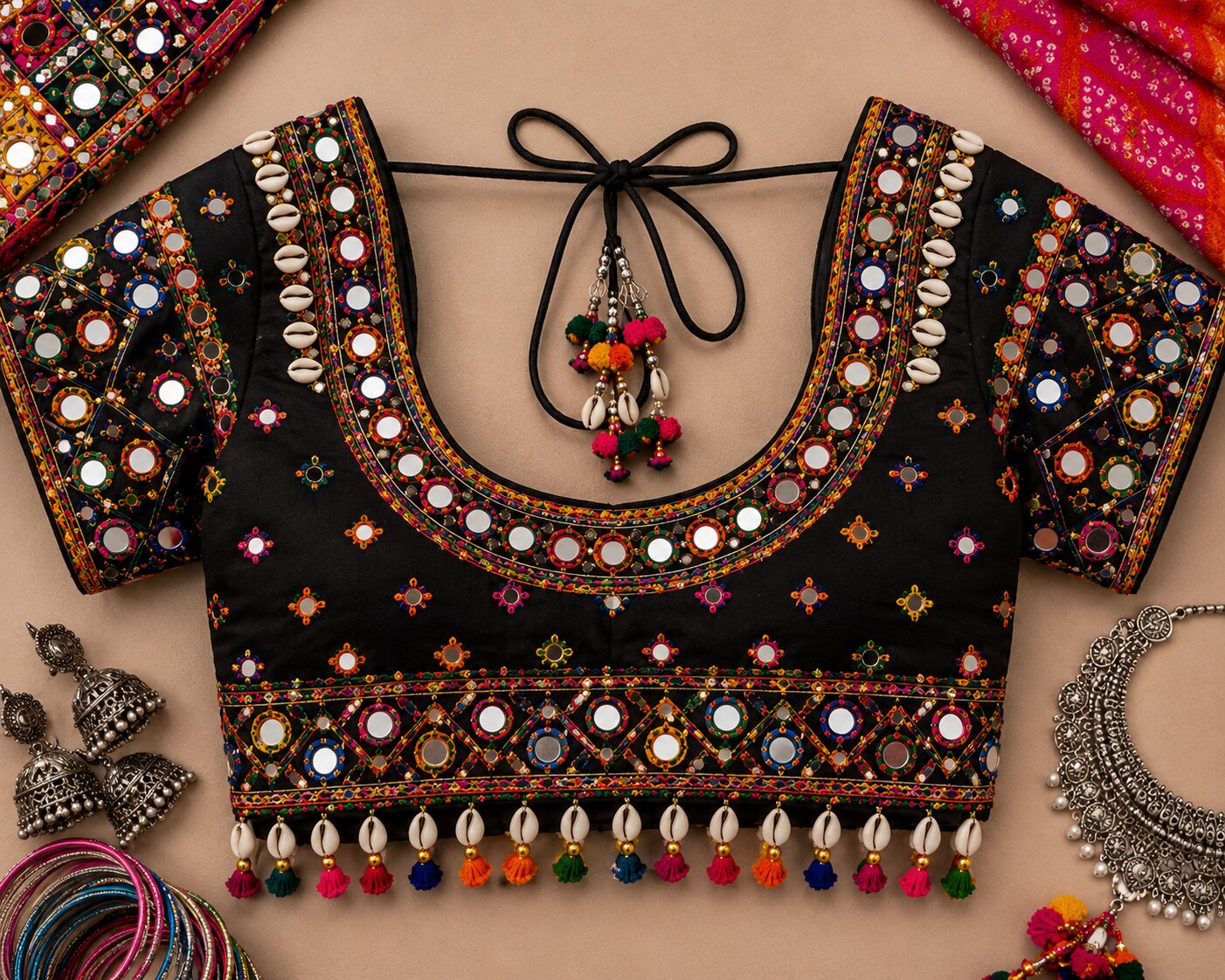 Black Traditional Kodi Work Blouse