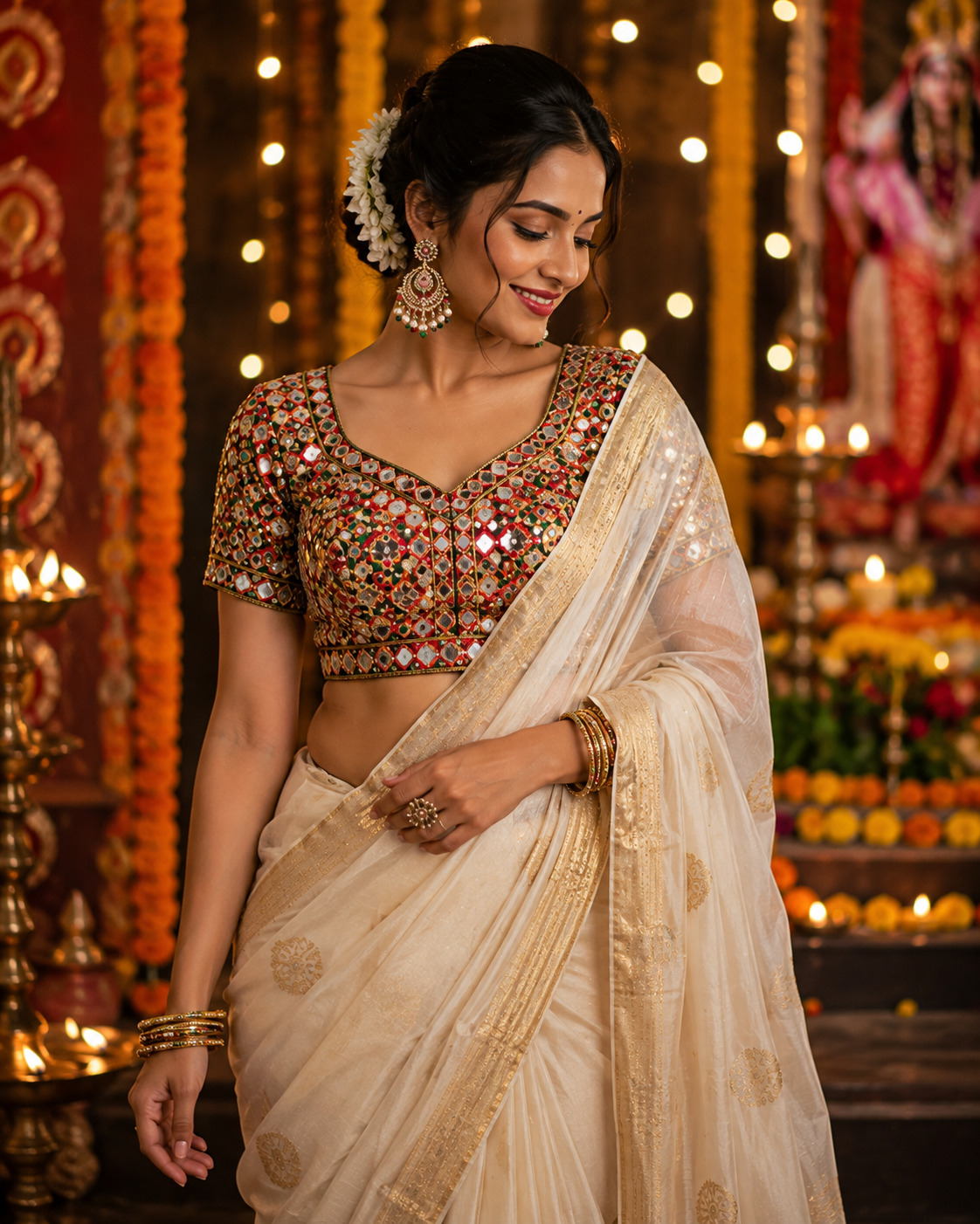 Festive Saree Look