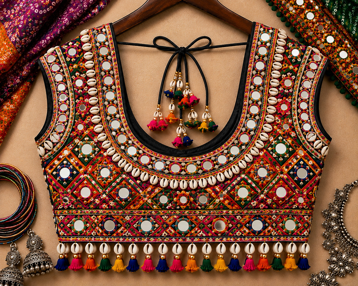 Kodi Work Blouse with Gamthi Embroidery