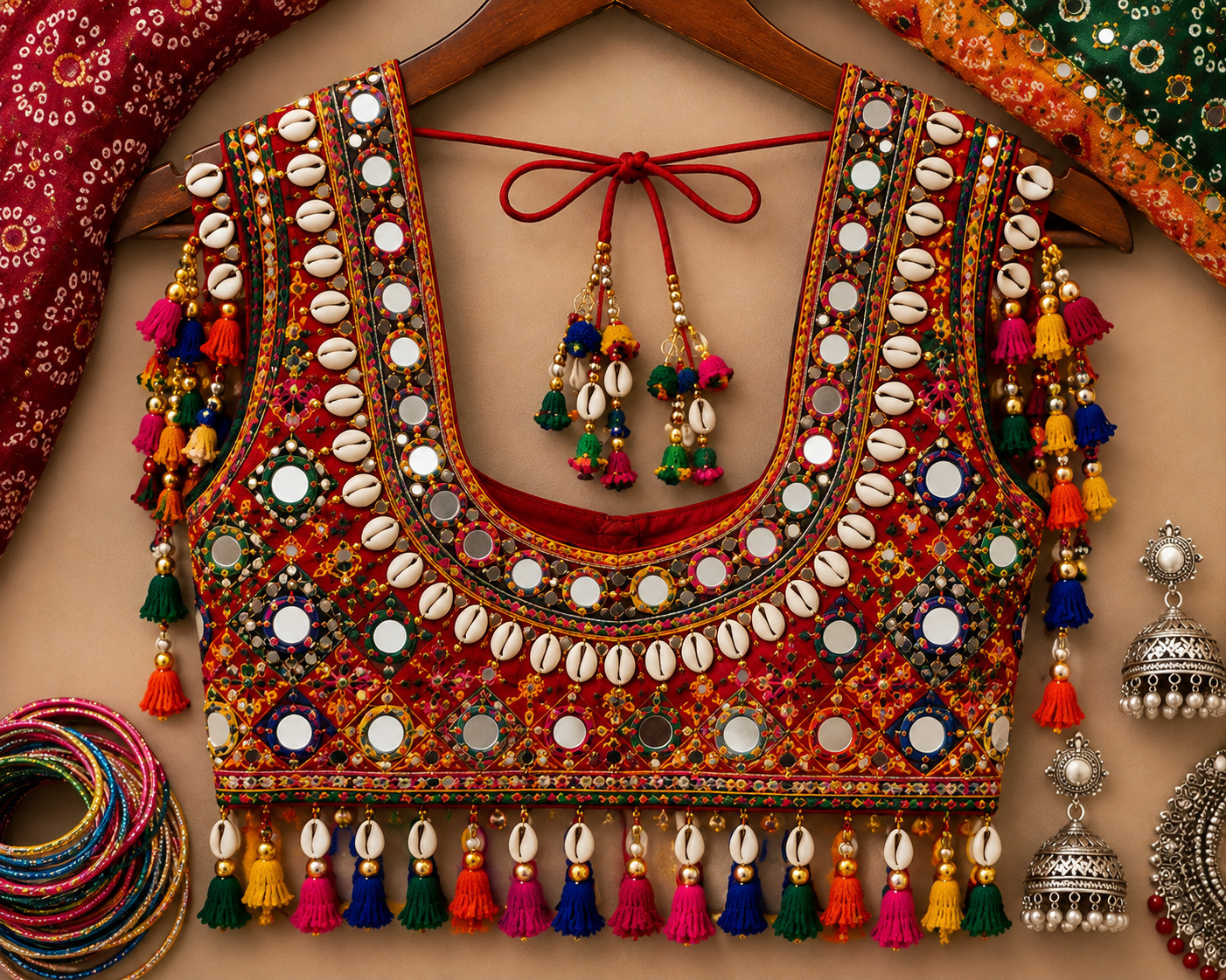 Kodi Work Blouse with Tassels