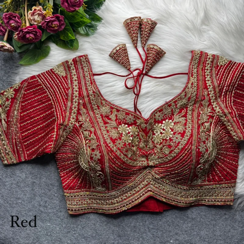 Elegant Apple Cut Roman Silk Blouse